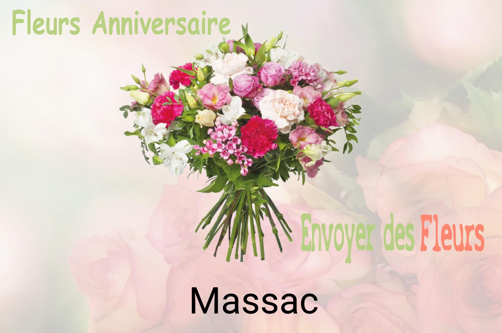 Bouquet de fleurs d’anniversaire livré à Massac